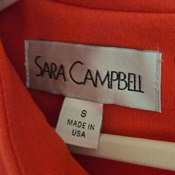 Sara Campbelll Colorblock Mockneck Short Sleeve Dress Made In USA Pockets Size 8 - Picture 4 of 5